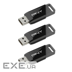 Флеш пам'ять PNY Attache X 128GB Black 3 шт (P-FD128X3ATTX-GE)