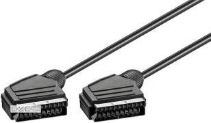 Кабель Goobay аудіо-відео SCART M/M 2.0m,21pin Shielded D=7.0mm розбірний (75.01.1703-1)