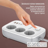 Мережевий фільтр COLORWAY CW-CHE34PDW White, 3 розетки, 2xUSB-C, 2xUSB, 2м