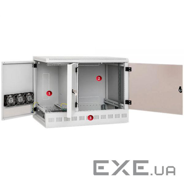 19 "настінний шафа, двосекційний 12U + 7U, (925x900x540мм) (RFA-12-A95-CAX-A17)