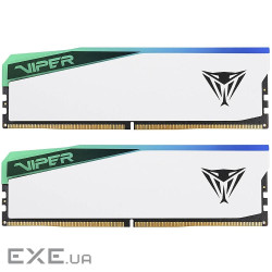 Модуль пам'яті PATRIOT Viper Elite 5 RGB White DDR5 6200MHz 32GB Kit 2x16GB (PVER532G62C42KW)