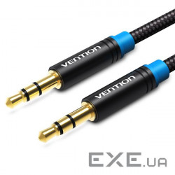 Кабель Vention Audio 3.5 mm M - 3.5 mm M, 1 m, Black (P350AC100-B-M)