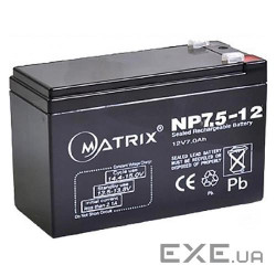 Акумуляторна батарея MATRIX NP7.5-12 (12В, 7.5Ач) (Matrix-NP7.5-12)