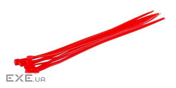 Стяжки для кабелю, 200 мм х 3.6 мм, 100 шт, червоні , MasterTool (20-1711)