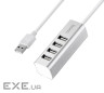 USB-хаб HOCO HB1 4USB Line machine Silver (6957531038146)