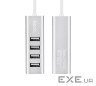 USB-хаб HOCO HB1 4USB Line machine Silver (6957531038146)