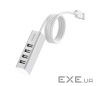 USB-хаб HOCO HB1 4USB Line machine Silver (6957531038146)