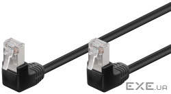 Патч-корд неекранований RJ45 FTP5e 0.5m, patch D=4.9mm AWG26 2x90е Gold,чорний (75.09.6077-1)