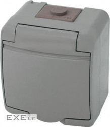 Розетка 1-я (Schuko) (біла кришка) (IP54) RHE-1s (4668015) ) (IP54) RHE-1s (4668015)
