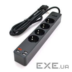 Мережевий фільтр KSC-717 Zhengya series на 4 розетки + 4 USB виходи 4000W, 1.8m, B (KSC-717-Zhengya) 4000W, 1.8m, B (KSC