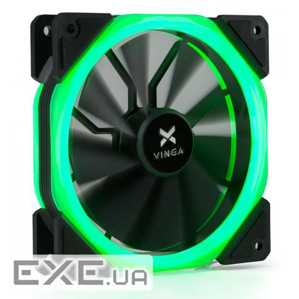 Кулер для корпуса Vinga LED fan-02 green