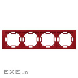 Рамка BASIC Neos 4x, рубиновый (BMRC4/033)