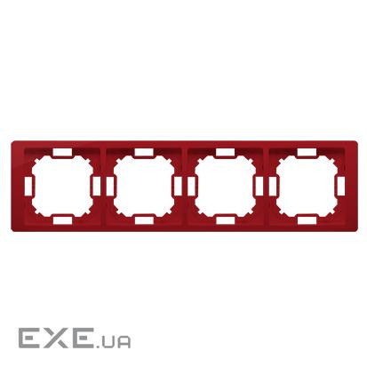 Рамка BASIC Neos 4x, рубиновый (BMRC4/033)