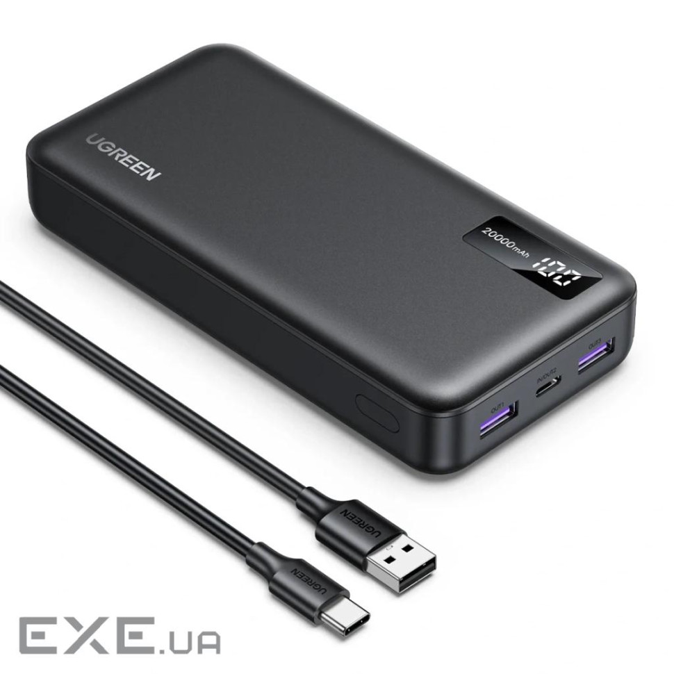 Батарея універсальна Ugreen 20000mAh 20W Two-way Fast Charging (PB312 25683) (PB312 2 (PB312  25683)