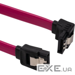 Кабель PowerPlant SATA III з кутовим роз"ємом, 0.3 м (CA914340) (CA914340)