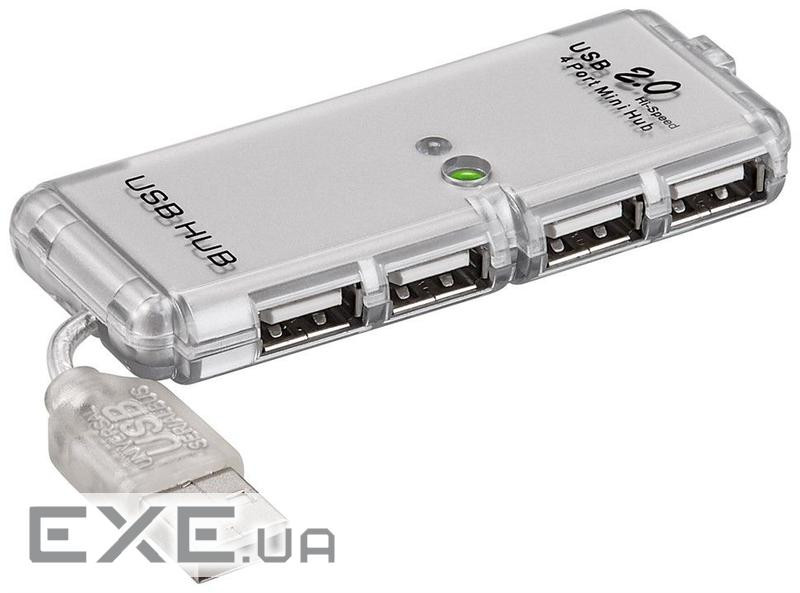 Перехідник обладнання USB2.0 A 1x4 (HUB),Pas SlimLine Silver,срібний (75.06.8879 (75.06.8879 silver) (75.06.8879 (75.06.