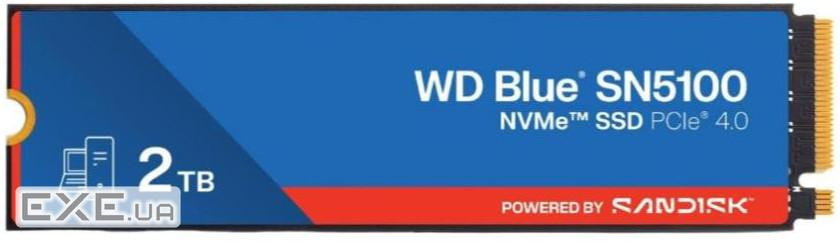 SSD M.2 NVMe 2TB WD Blue SN5100 SanDisk 3D QLC 7100/6700 MB/s (WDS200T5B0E) (WDBS4F0020BNC-WRSN)