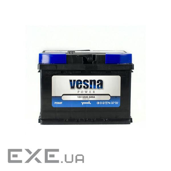 Акумулятор автомобільний Vesna 60 Ah/12V Power Euro (415 262)