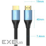 Кабель HDMI M - M, 8.0 м, V2.0, 4K 60Гц Aluminum alloy синій Vention (ALHSK)