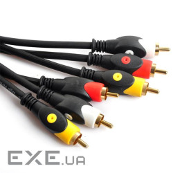 Кабель VOLTRONIC Audio-Video 3хRCA (тато) => 3хRCA (тато) (YT-3хRCA(M) (YT-3хRCA(M)/3хRCA(M)-3.0P)