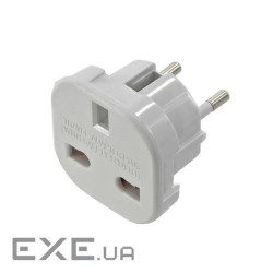 Перехідник на євророзетку 9625 White, 110-250V, 10-16A, 1800W (YT-9625W)