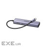 Концентратор Ugreen USB-C 6-in-1 3xUSB 3.0 + HDMI 4K@30Hz + RJ45 1000Mbps + PD silver (1 (UGR-15598)