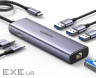 Концентратор Ugreen USB-C 6-in-1 3xUSB 3.0 + HDMI 4K@30Hz + RJ45 1000Mbps + PD silver (1 (UGR-15598)