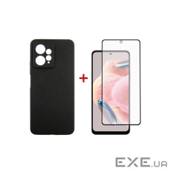 Чохол до мобільного телефона Dengos Kit for Xiaomi Redmi Note 12 4G case + glass (Black) (DG-KM-44)