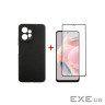 Чохол до мобільного телефона Dengos Kit for Xiaomi Redmi Note 12 4G case + glass (Black) (DG-KM-44)
