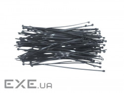 Стяжка Topex чорна, 4.8x200 мм, пластик, 75 шт . (44E978)