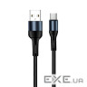 Дата кабель USB 2.0 AM to USB-C 1.0m nylon black ColorWay (CW-CBUC045-BK)