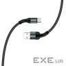 Дата кабель USB 2.0 AM to USB-C 1.0m nylon black ColorWay (CW-CBUC045-BK)