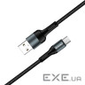 Дата кабель USB 2.0 AM to USB-C 1.0m nylon black ColorWay (CW-CBUC045-BK)