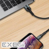 Дата кабель USB 2.0 AM to USB-C 1.0m nylon black ColorWay (CW-CBUC045-BK)