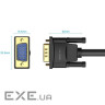 Кабель VGA 15M-15M, 3.0 м, з феритами, чорний Vention (DAEBI)