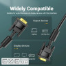Кабель VGA 15M-15M, 3.0 м, з феритами, чорний Vention (DAEBI)