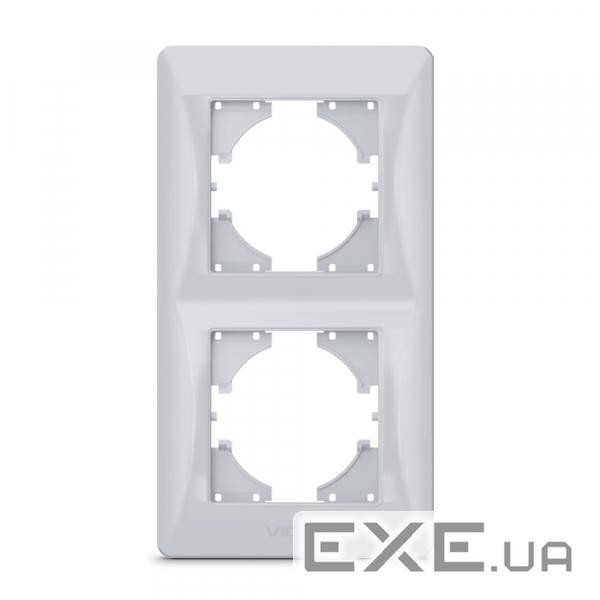Рамка Videx BINERA срібний шовк 2 пости (VF-BNFR2V-SS)