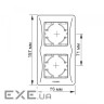 Рамка Videx BINERA срібний шовк 2 пости (VF-BNFR2V-SS)