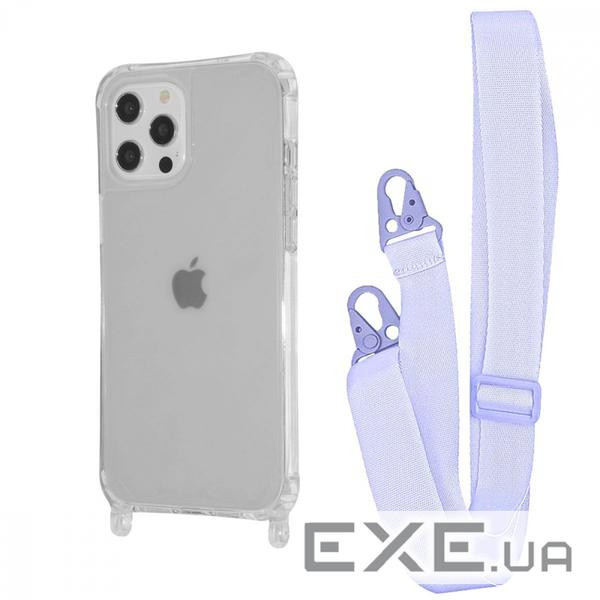 Чохол WAVE Clear Case with Strap iPhone 12 Pro Max light purple (57008 light purple)
