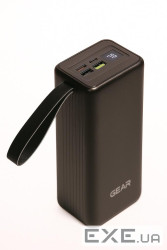 PowerBank GEAR 50000mAh PD22.5W Display, 2*USB+Type-C, 2*USB-A, Black (SPO5)
