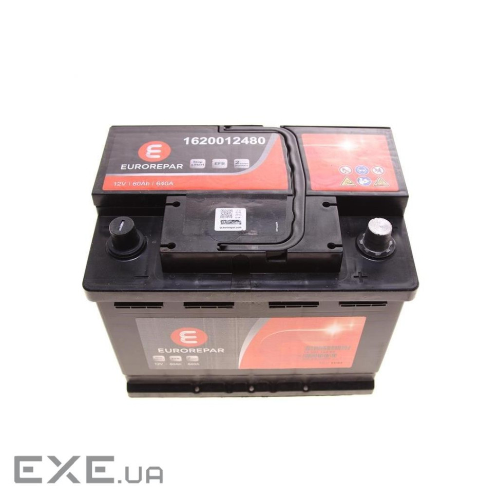 Акумулятор автомобільний EUROREPAR EFB Start-Stop 60Ah 640A R+ (1620012480)