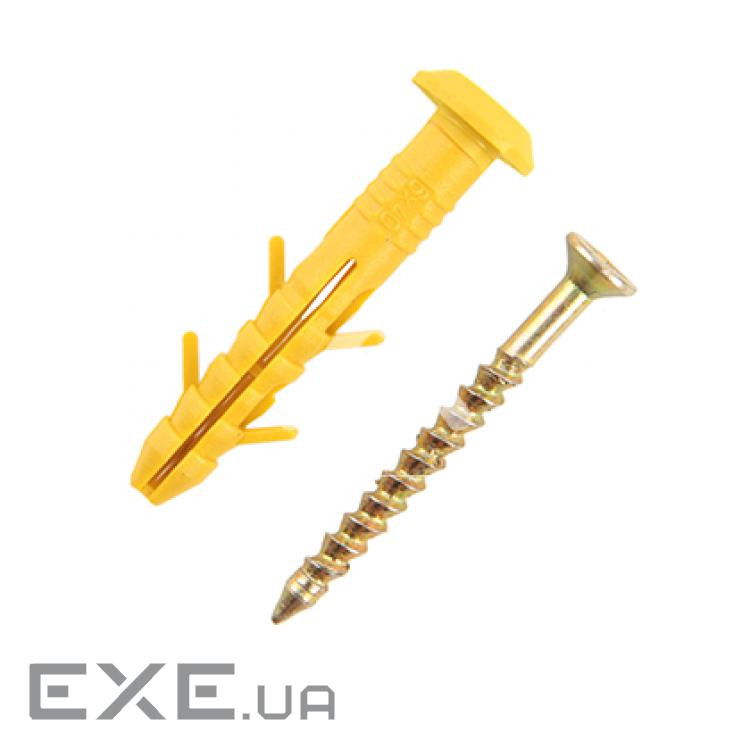 Дюбель з уд.ш. 6х40, поліпр. гриб (100 шт. у пак.) (KRSDB640P(100шт)) ))