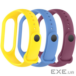 Ремінець до фітнес браслета Armorstandart комплект 3шт Xiaomi Mi Band 7/6/5 New Style Vio (ARM87046)
