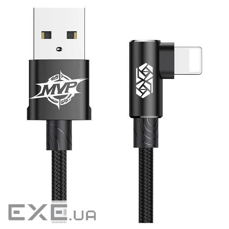 Дата кабель USB 2.0 AM to Lightning 2.0m 1.5A 90 corner black Baseus (CALMVP-A01)