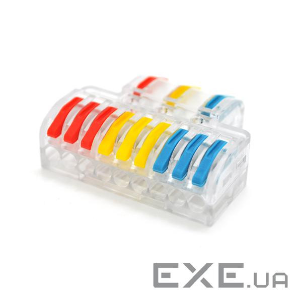 Клемна колодка з натискними затискачами 3х9-дроти LT-933 для розподільних ко (LT-933 прозора) )