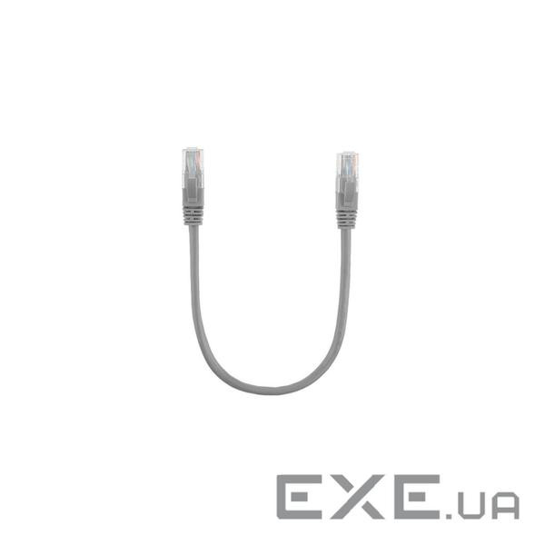 Патч-корд литий RITAR, UTP, RJ45, Cat.5e, 0,25m, сірий, Cu (мідь ) (00219)