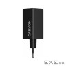 Зарядний пристрій Canyon HEXAGON 65 GaN 65W 2xPD 1xQC EU Black (CND-CHAHEX65B)