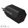 Зарядний пристрій Canyon HEXAGON 65 GaN 65W 2xPD 1xQC EU Black (CND-CHAHEX65B)