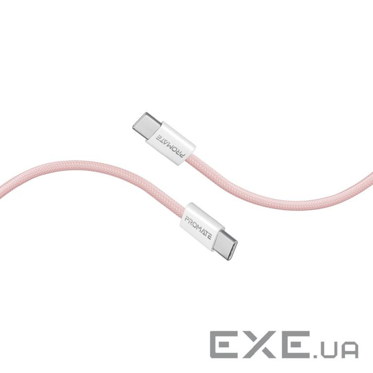 Дата кабель USB-C to USB-C 2.0m Promate (ecoline-cc200.pink)