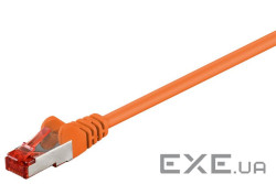 Патч-корд екранований RJ45 SFTP6 3.0m, patch AWG27 D=6.0mm Gold Protect, оранжевий (75.09.5506-10)